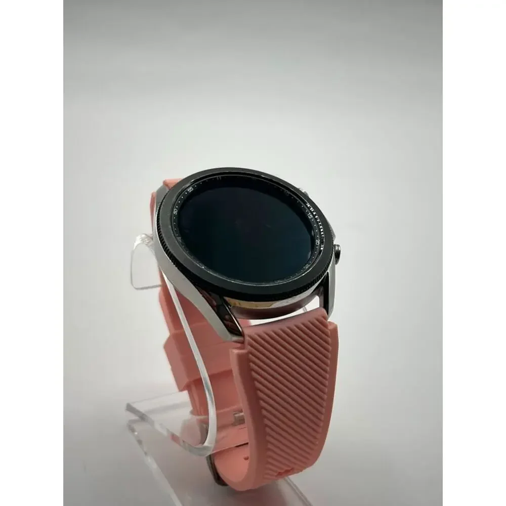 Samsung Galaxy Watch3 SM-R840 45mm Silver Stainless steel Case Silver Pink Teste